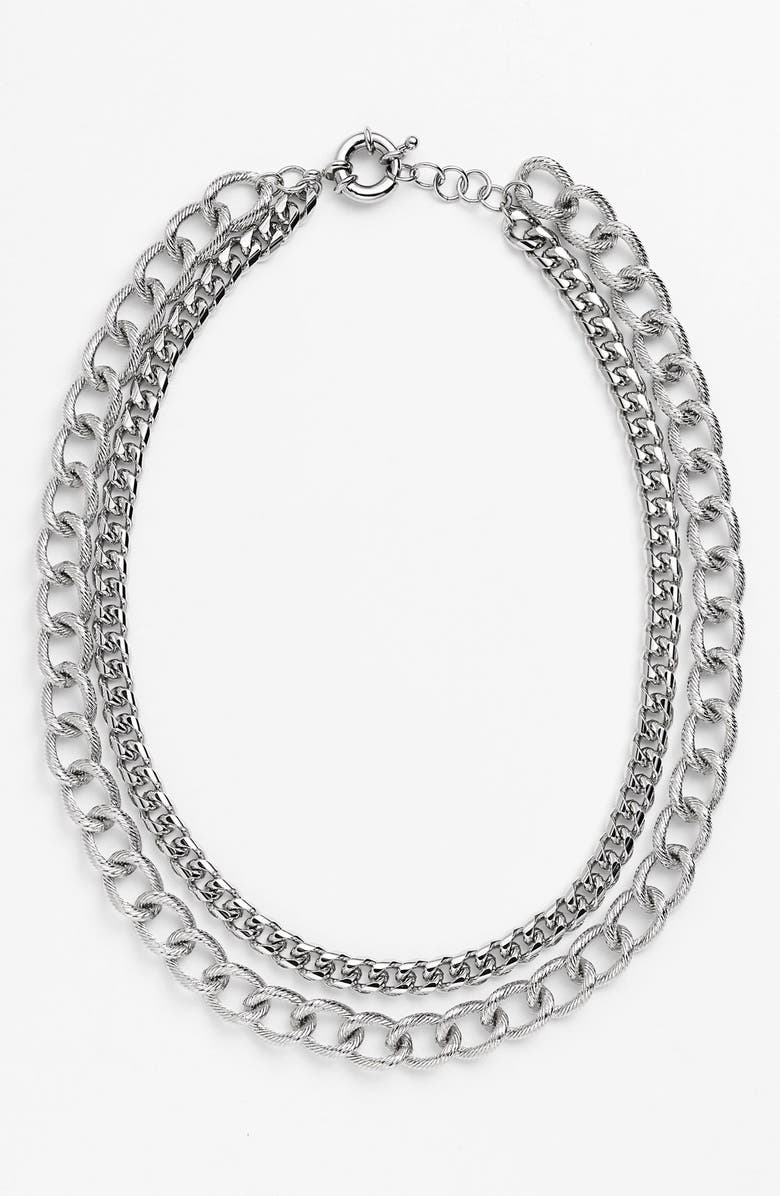 Nordstrom Multistrand Link Necklace, Alternate, color, 