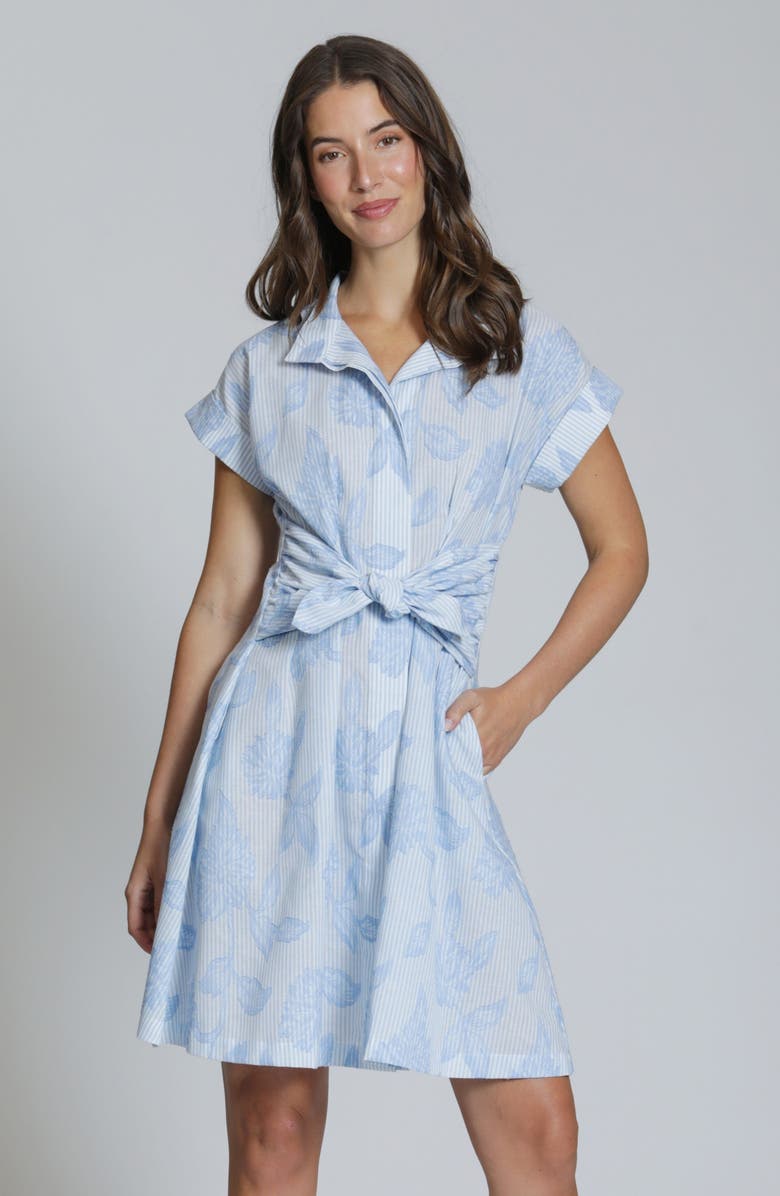 APNY Floral Stripe Shirtdress, Alternate, color, 