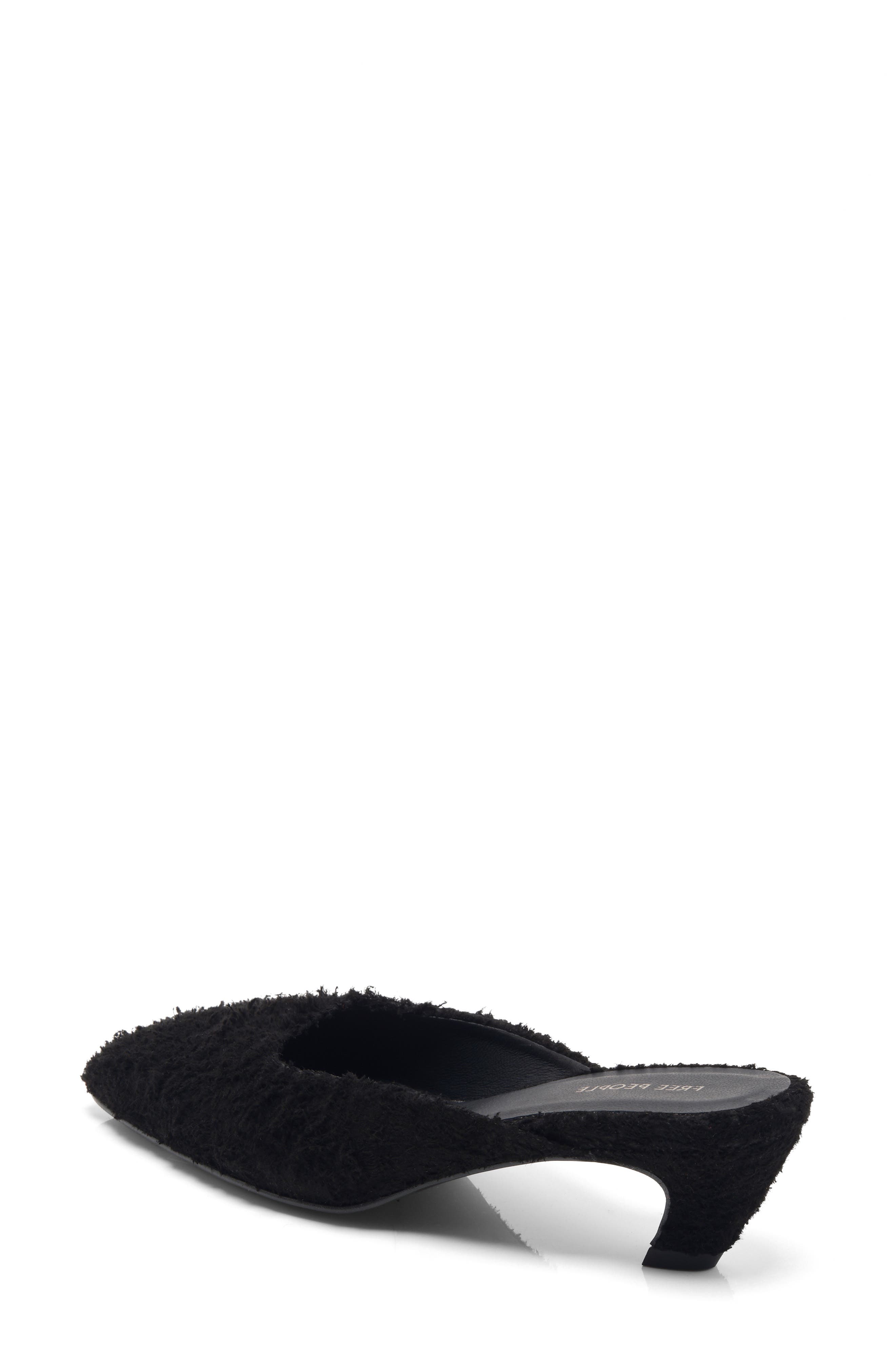 Free People Avenue Mule, Alternate, color, Black Hairy Suede