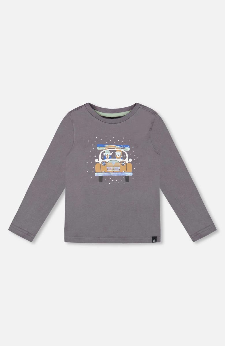 Deux par Deux Long Sleeve Organic Cotton Jersey Tee, Main, color,
