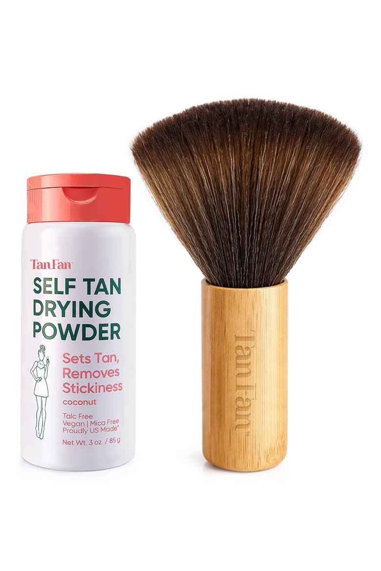 Self Tan Powder Body Brush, Alternate, color, BROWN