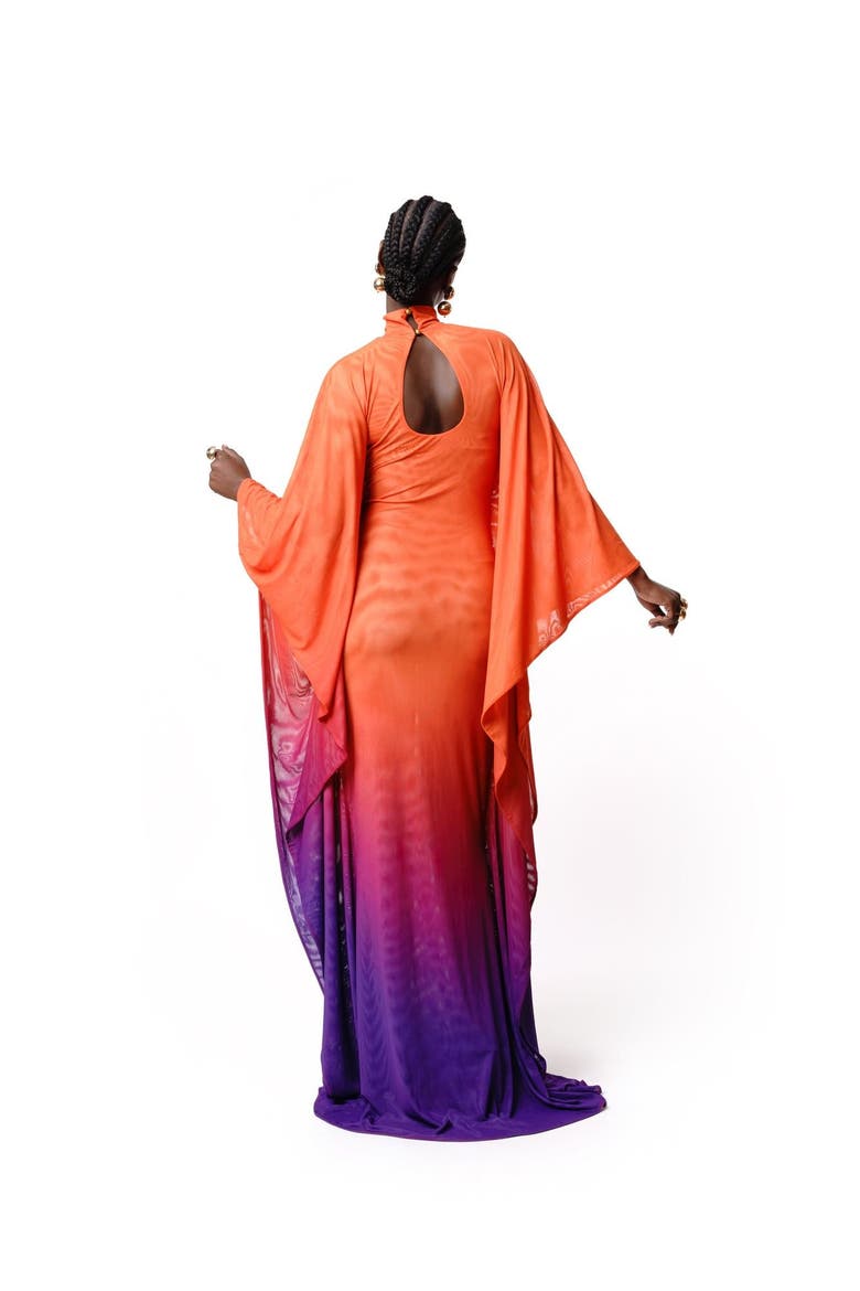 Luna Kaftan Maxi Dress, Alternate, color, Orange/purple