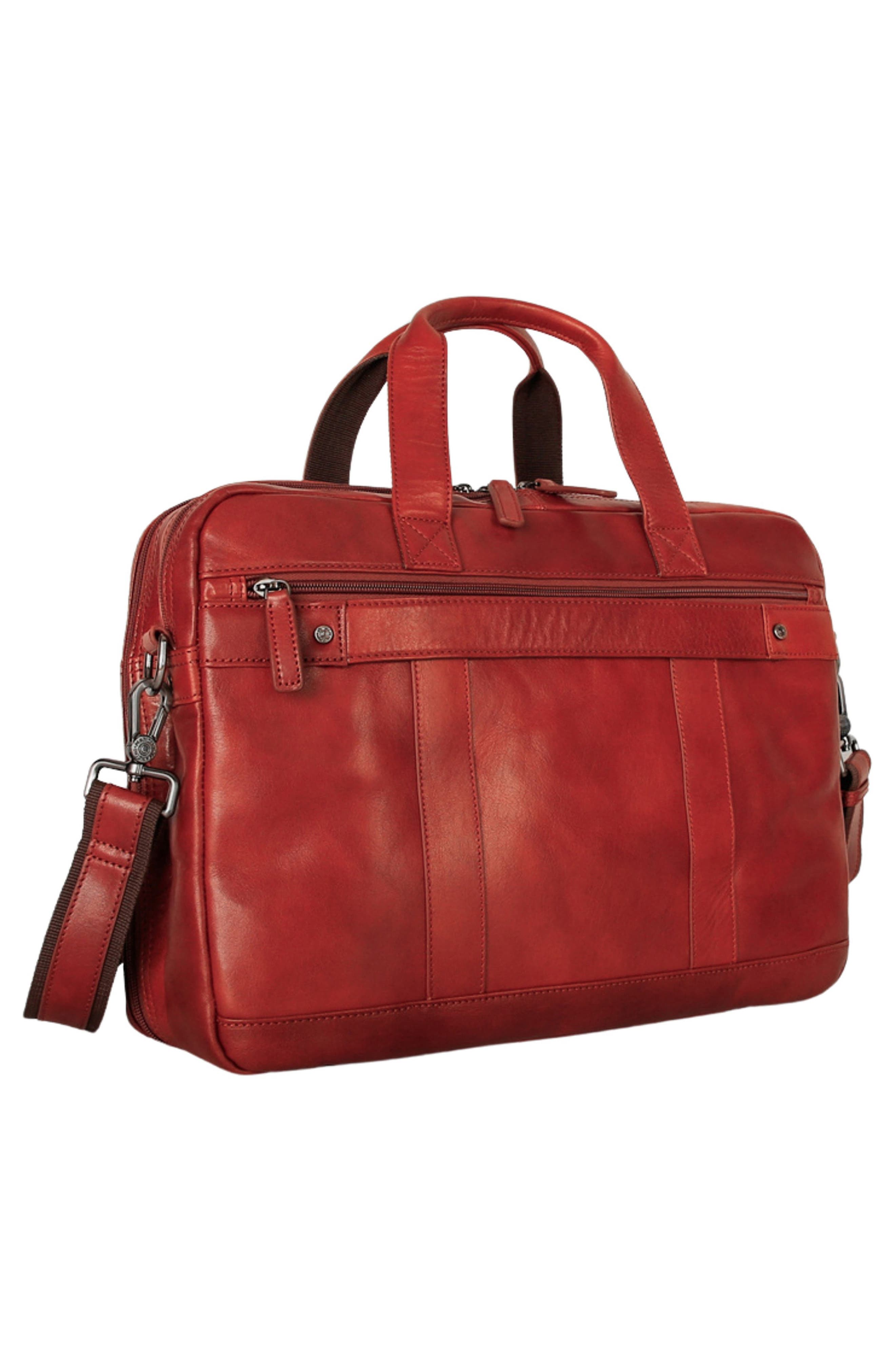 Double Compartment Briefcase, Alternate, color, COGNAC