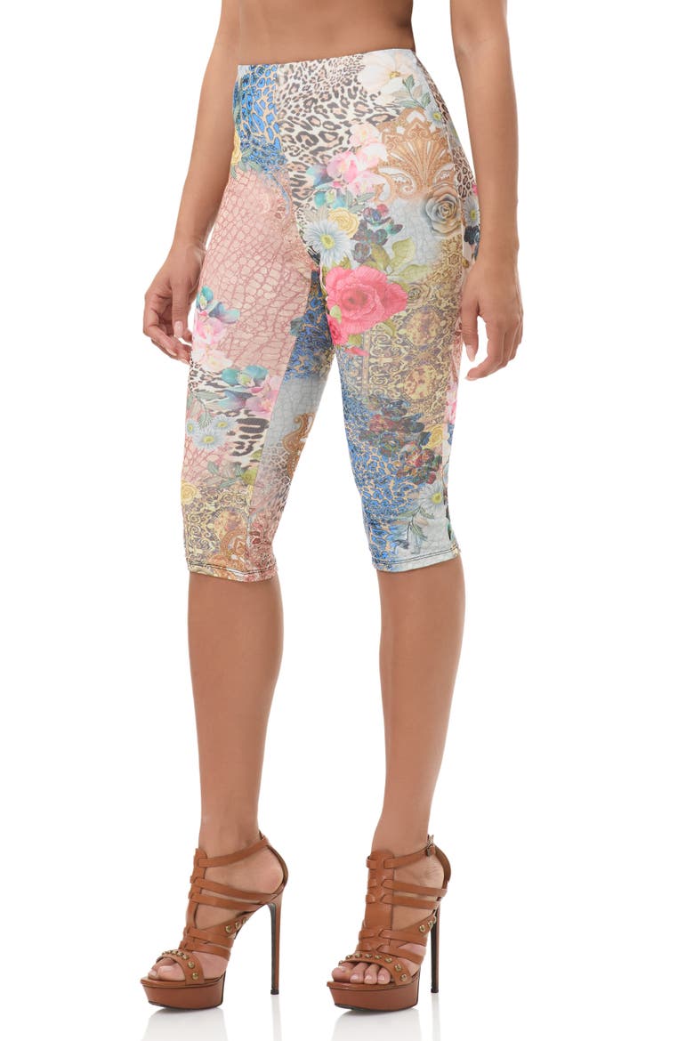Gianna Mixed Print Capri Leggings, Alternate, color, IRIS PATCHWORK