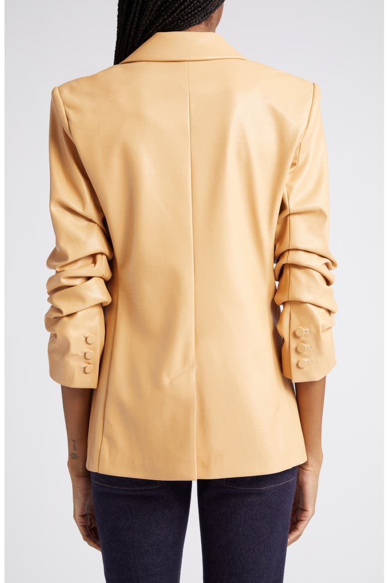 Kylie Faux Leather Blazer, Alternate, color, CHAI
