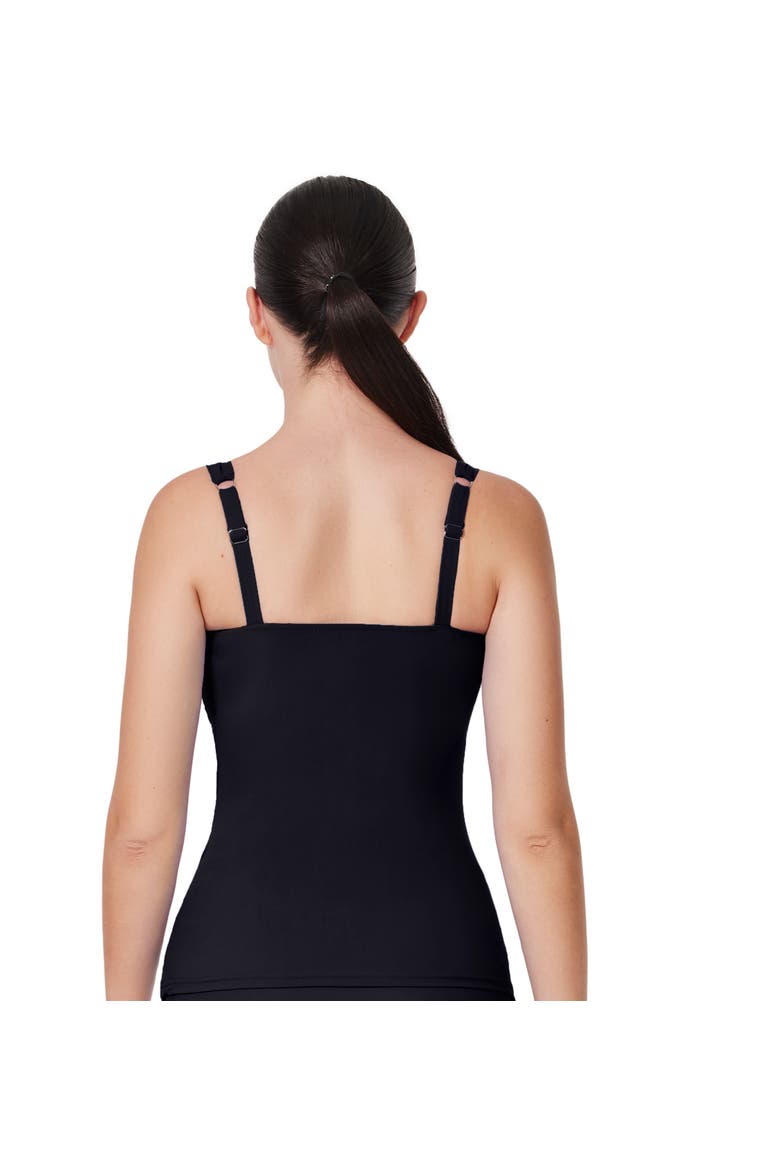 Tutti Frutti Underwire F-Cup Tankini Top Swimsuit, Alternate, color, Black