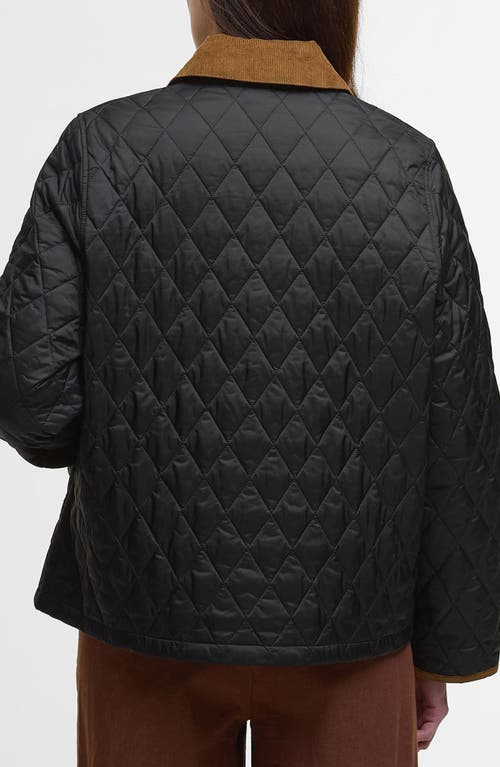 Barbour Liddesdale Cropped Icons Quilted Jacket In Black