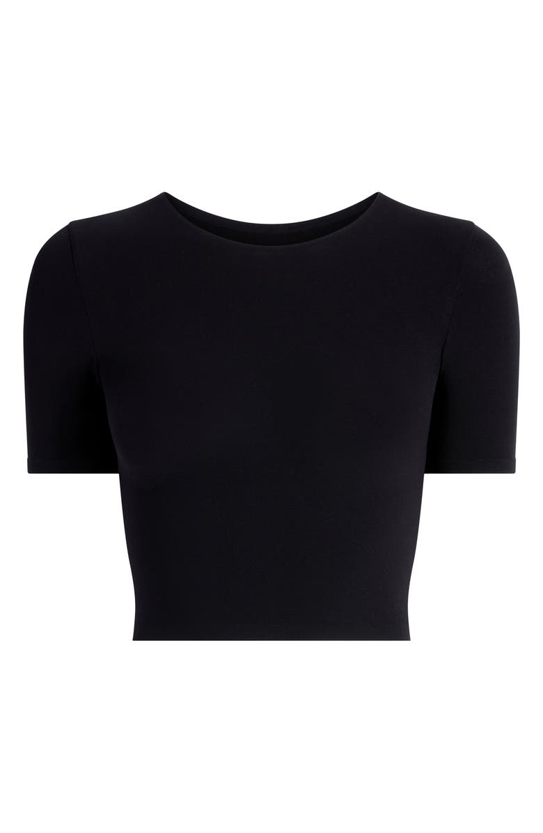 Commando Ballet Body Short Sleeve Crop T-Shirt, Alternate, color, Black