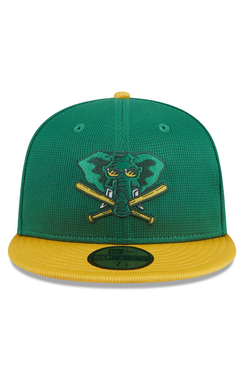 New Era Men's New Era Kelly Green Oakland Athletics 2024 Batting Practice 59FIFTY Fitted Hat, Alternate, color, Kelly Green