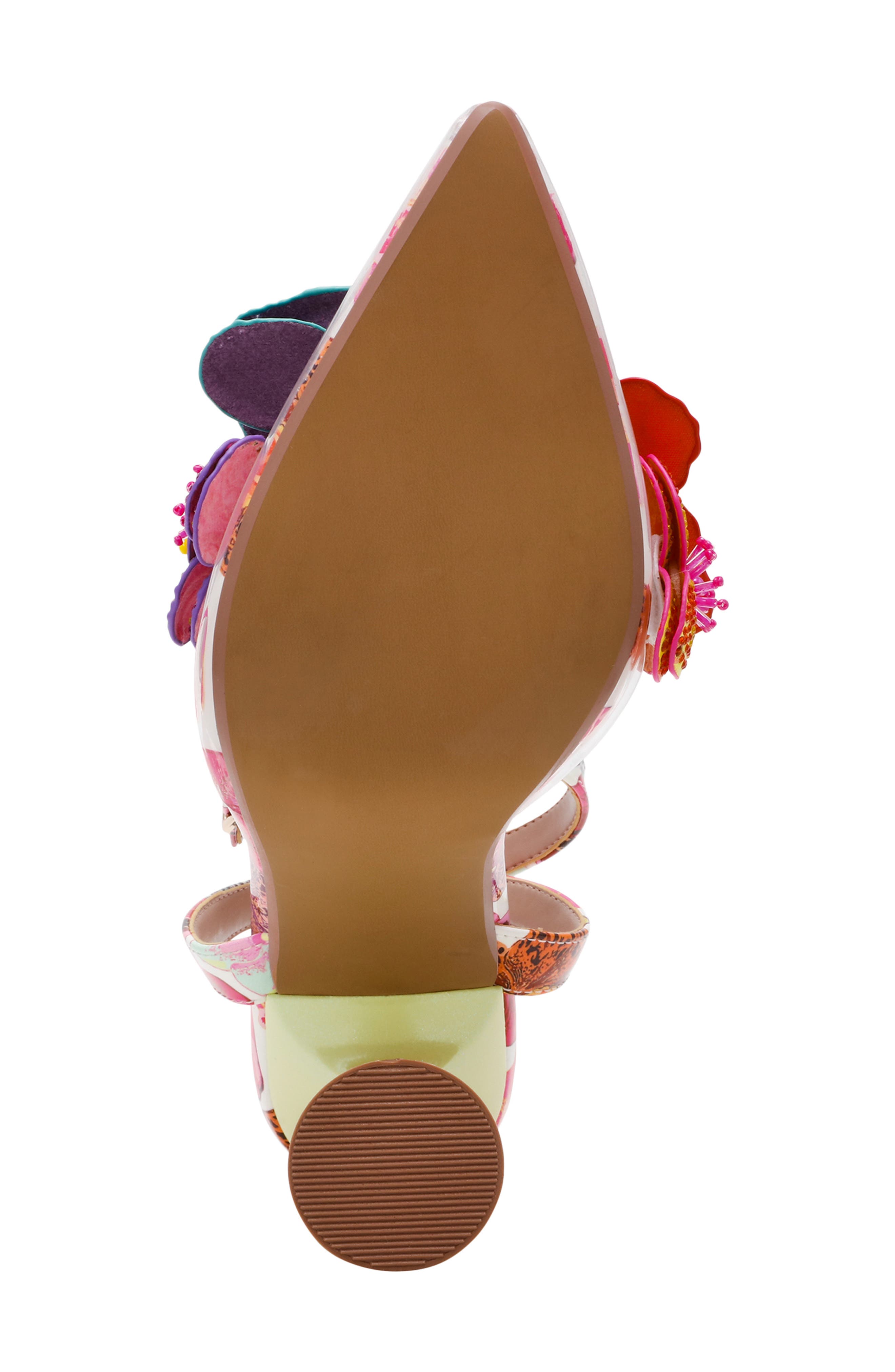 Betsey Johnson Chelsie Floral Ankle Strap Sandal, Alternate, color, White Multi