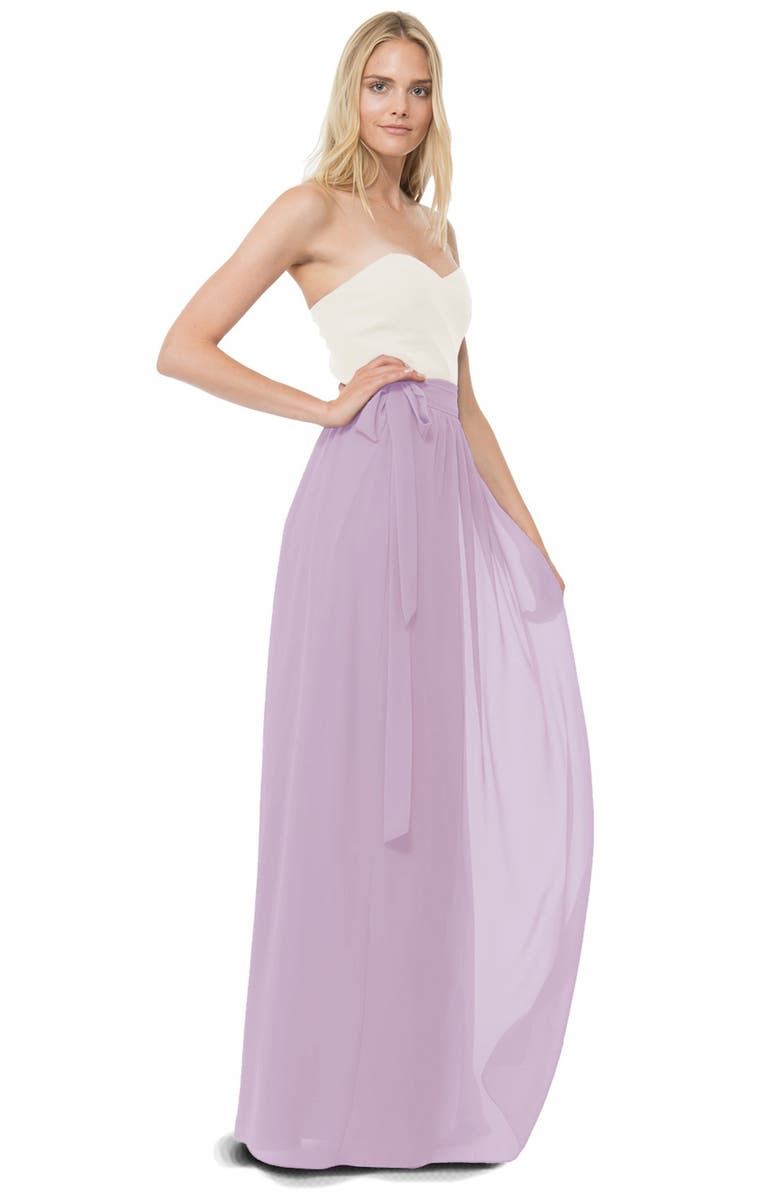Joanna August Whitney Chiffon Wrap Maxi Skirt, Alternate, color, Moondance