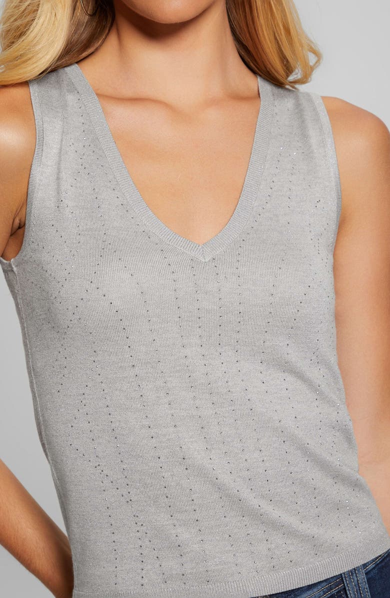 GUESS Hot Fix Janine Sleeveless Sweater, Alternate, color, 