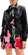 Desigual Retro Faux Leather Biker Jacket