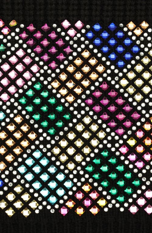 Kurt Geiger London Crystal Embellished Scarf In Black