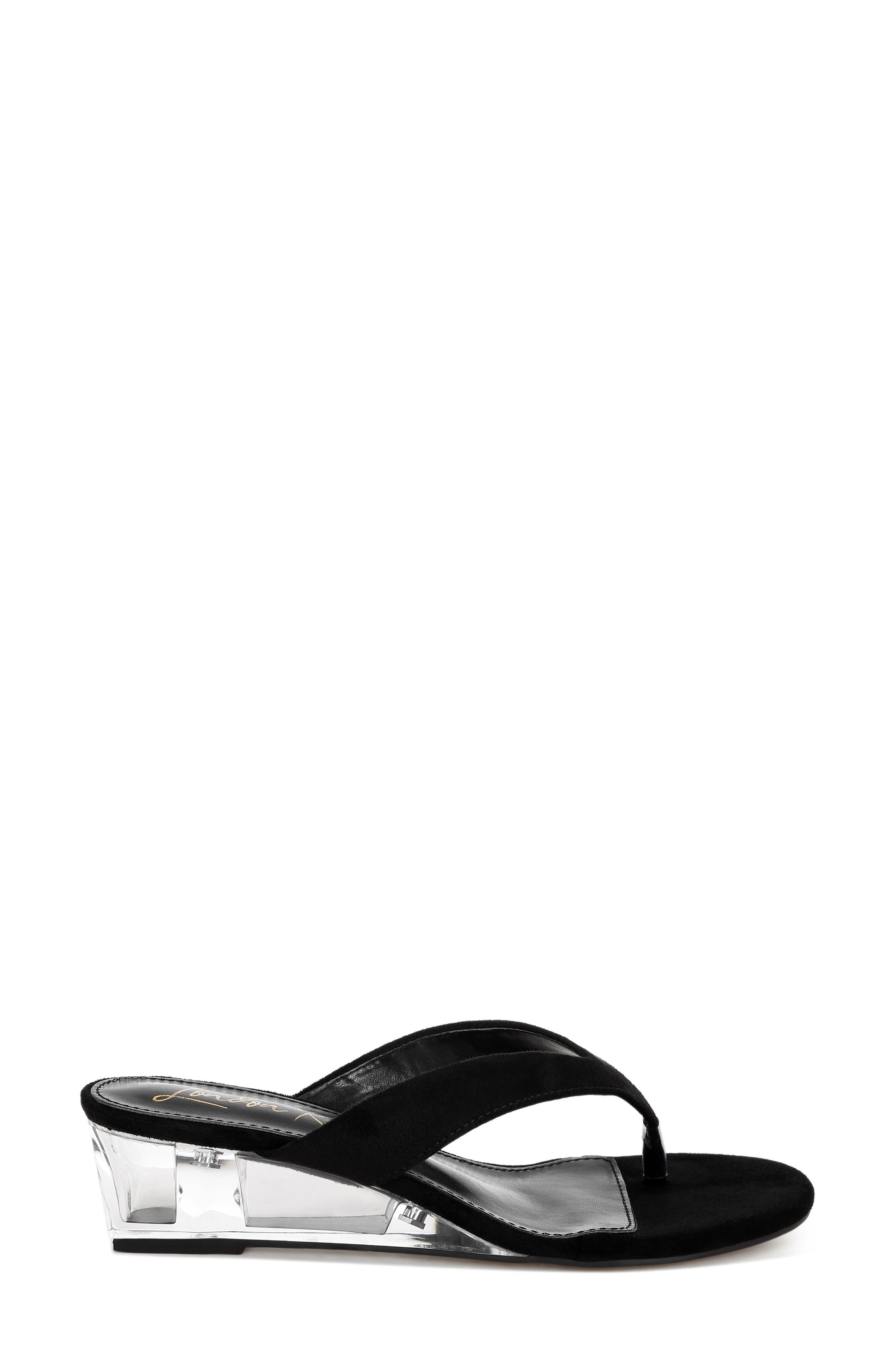 Zabila Wedge Heel Sandal, Alternate, color, BLACK SUEDE