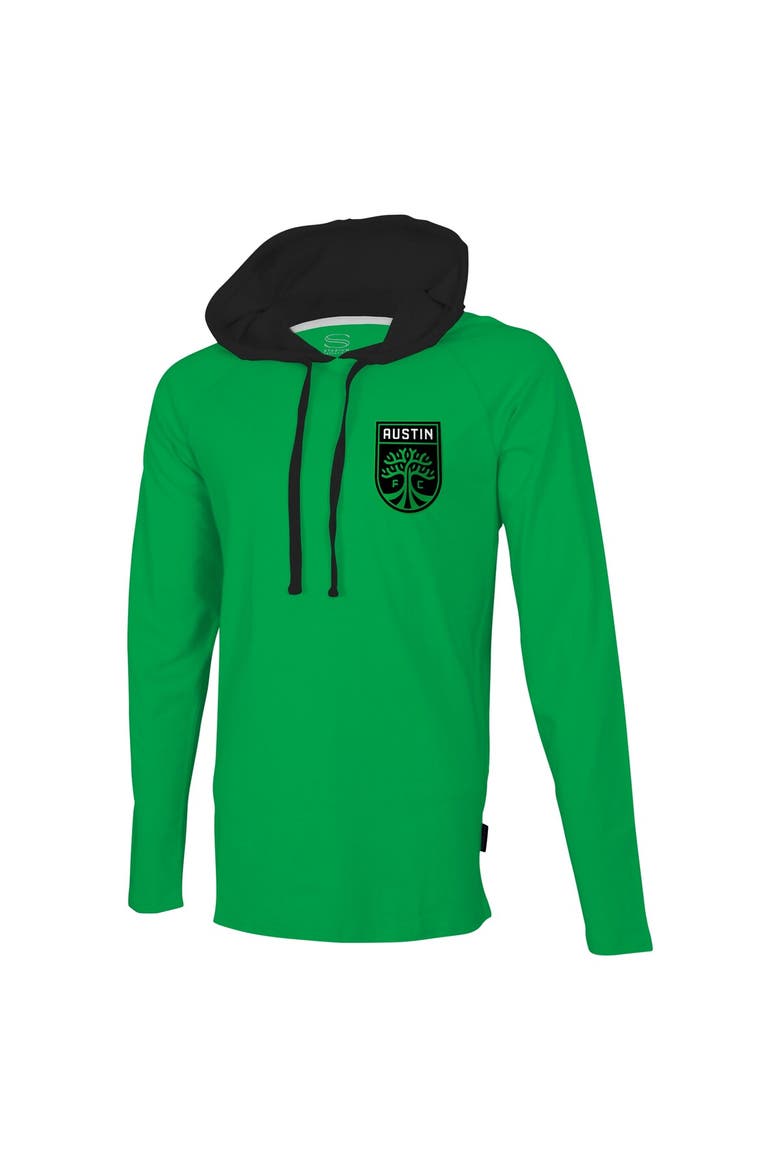 Men's Stadium Essentials Green Austin FC Tradition Raglan Hoodie Long Sleeve T-Shirt, Alternate, color, Green