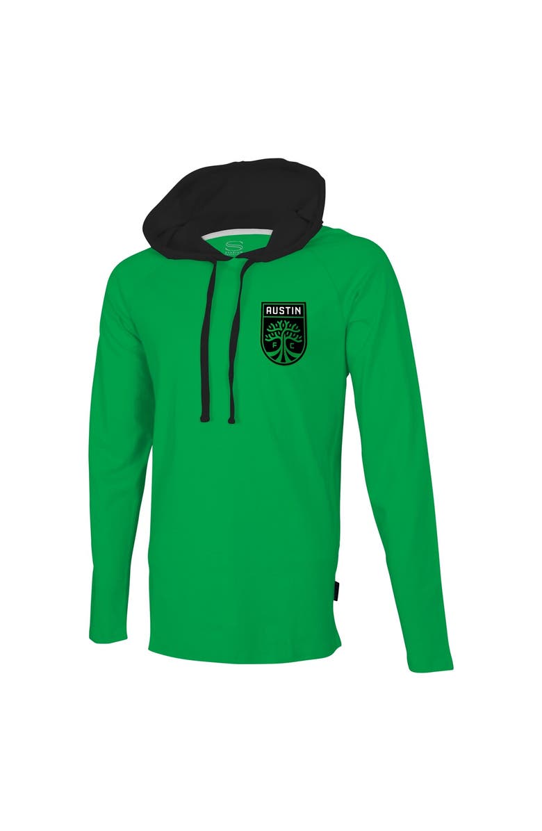 Stadium Essentials Men's Stadium Essentials Green Austin FC Tradition Raglan Hoodie Long Sleeve T-Shirt, Alternate, color, Green