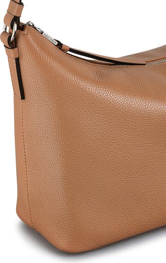 Bella Medium Pebbled Leather Shoulder Bag