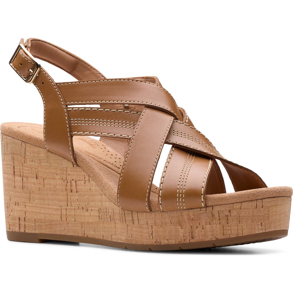 Clarksr Clarks(r) Savina Slingback Wedge Sandal In Brown