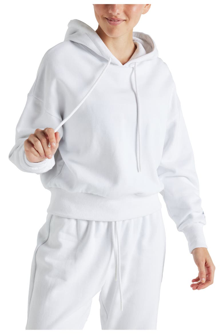French Terry Hoodie, Alternate, color, White