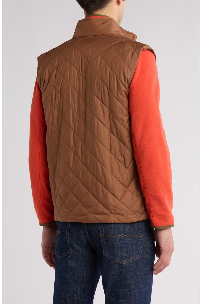 Water Repellent Diamond Quilted Vest, Alternate, color, BISON