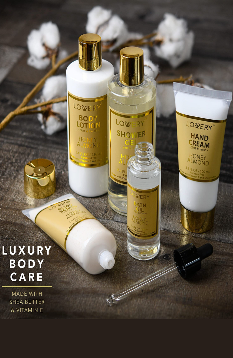Lovery Honey Almond Home Spa Kit, Alternate, color, 