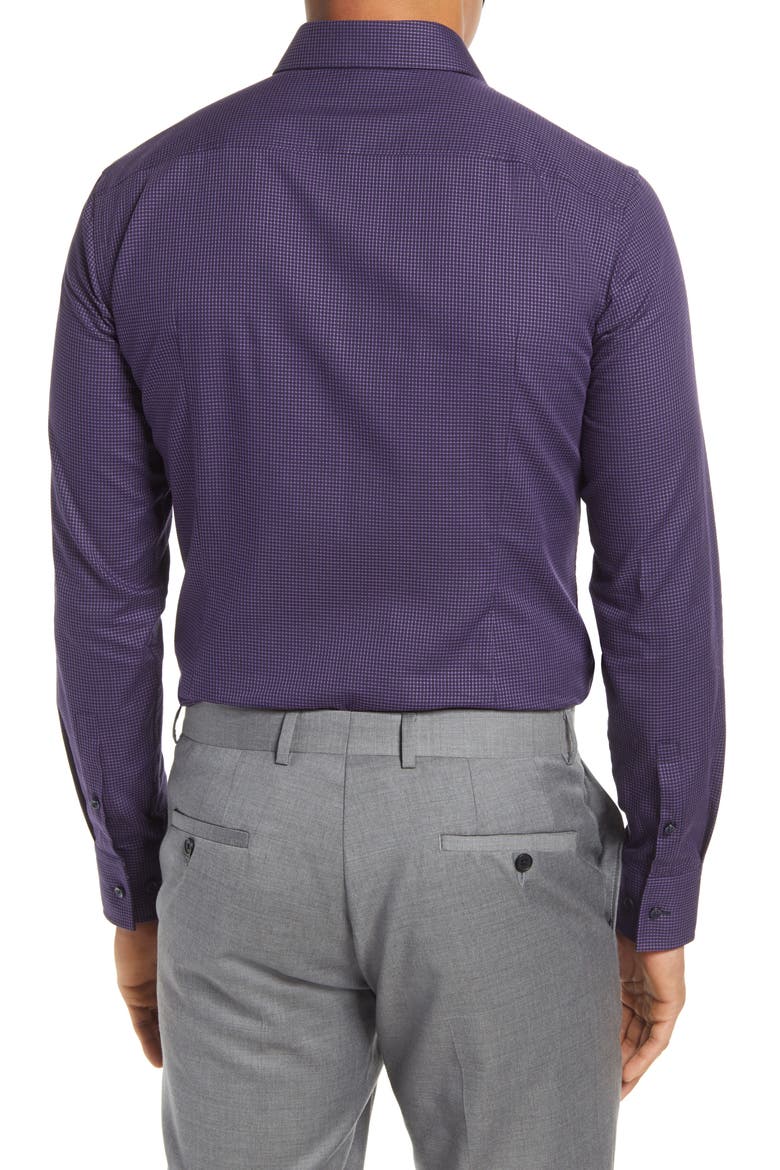 Jango Slim Fit Geometric Dress Shirt, Alternate, color, MEDIUM PURPLE