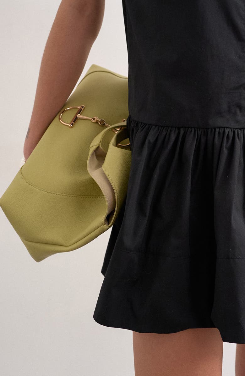 Topshop Drop Waist Cotton Poplin Minidress, Alternate, color, Black