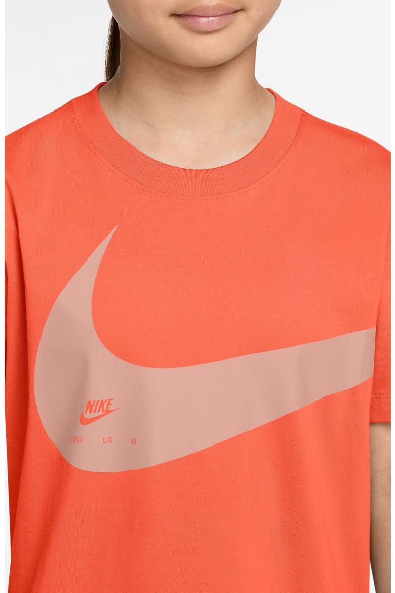 Kids' Sportswear Club Energy Cotton Graphic T-Shirt, Alternate, color, TURF ORANGE