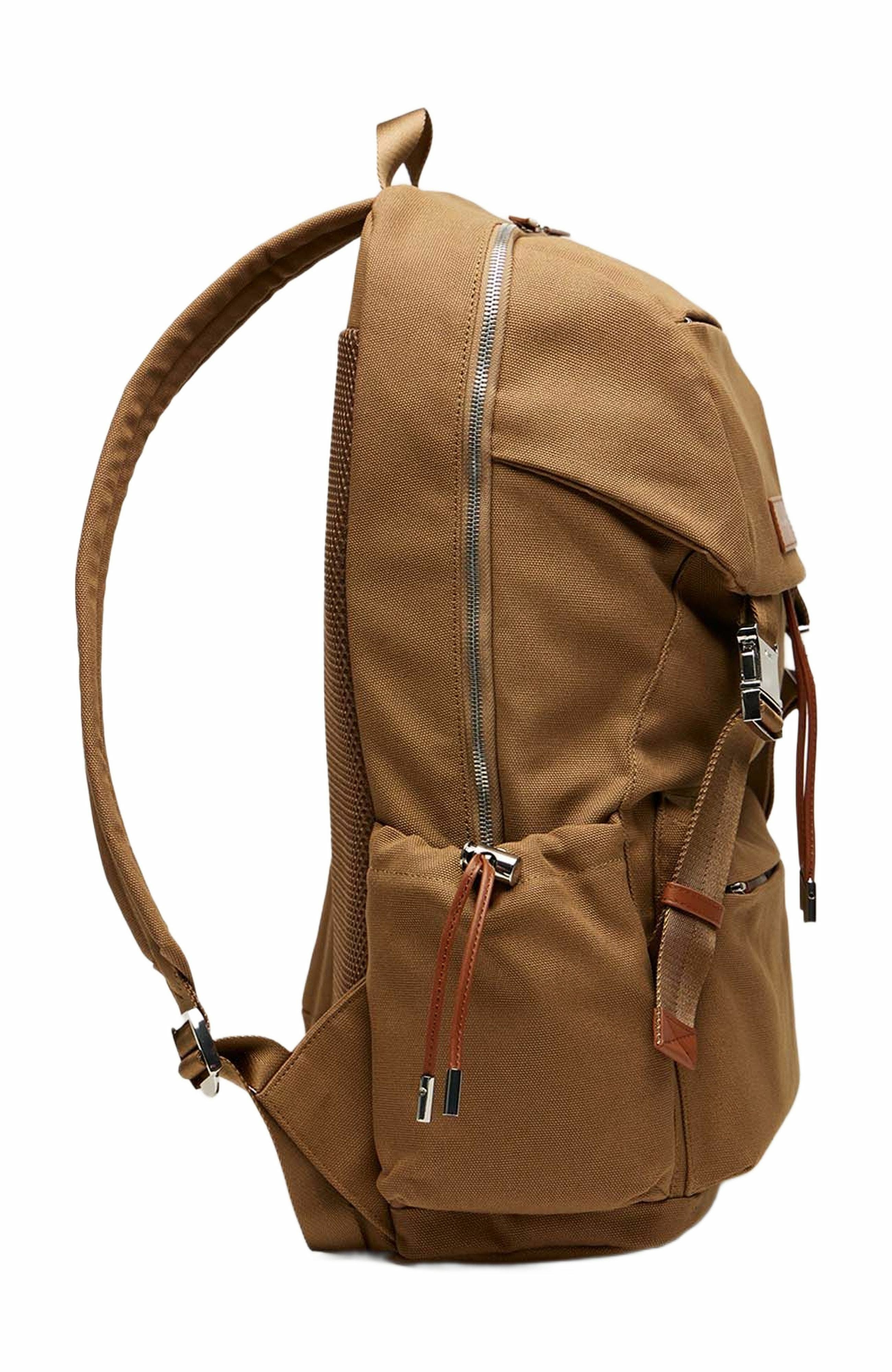 Bishop Organic Cotton Canvas Backpack, Alternate, color, Dark Camel