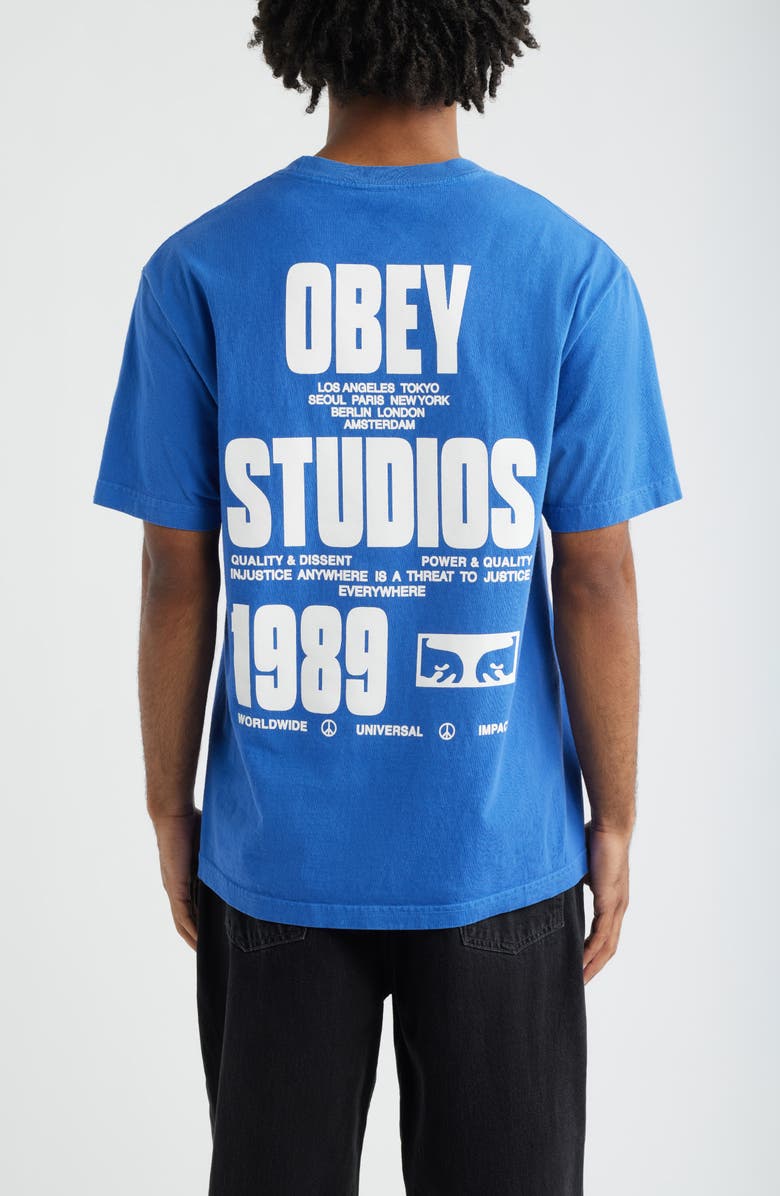 Obey Stamped Graphic T-Shirt, Alternate, color, Pigment Electric Indigo