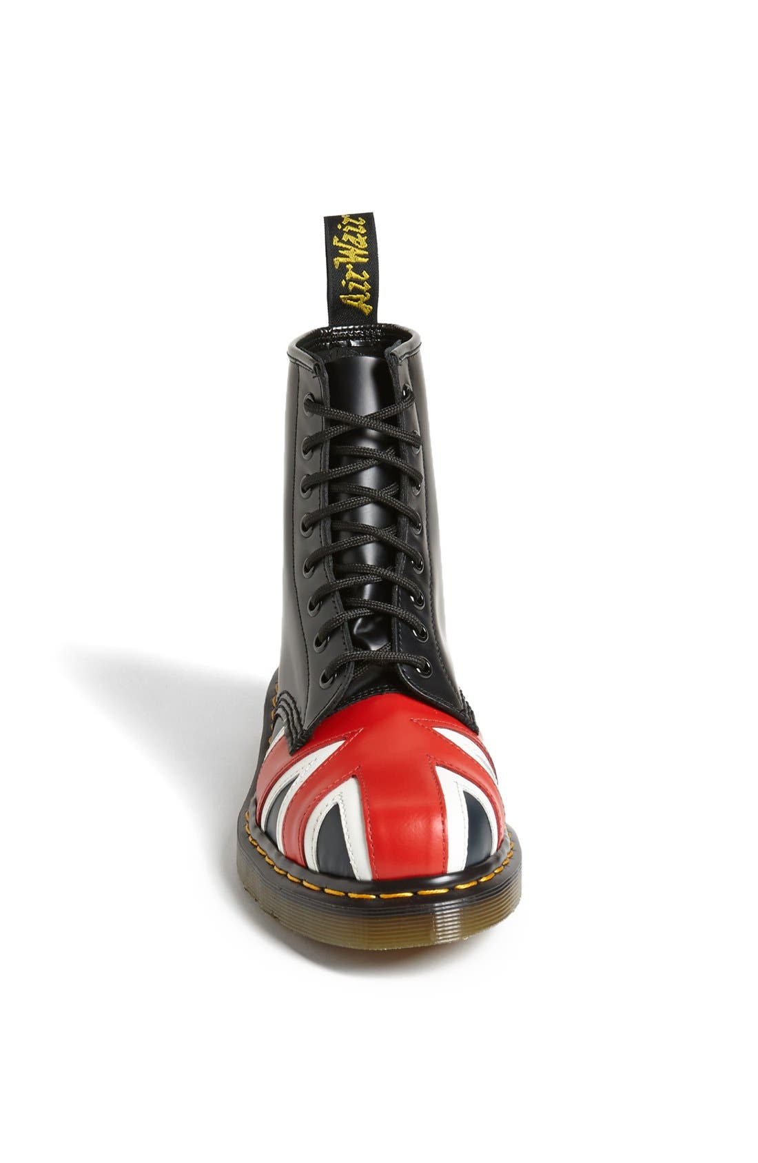 '1460 W' Boot, Alternate, color, BLACK UNION JACK