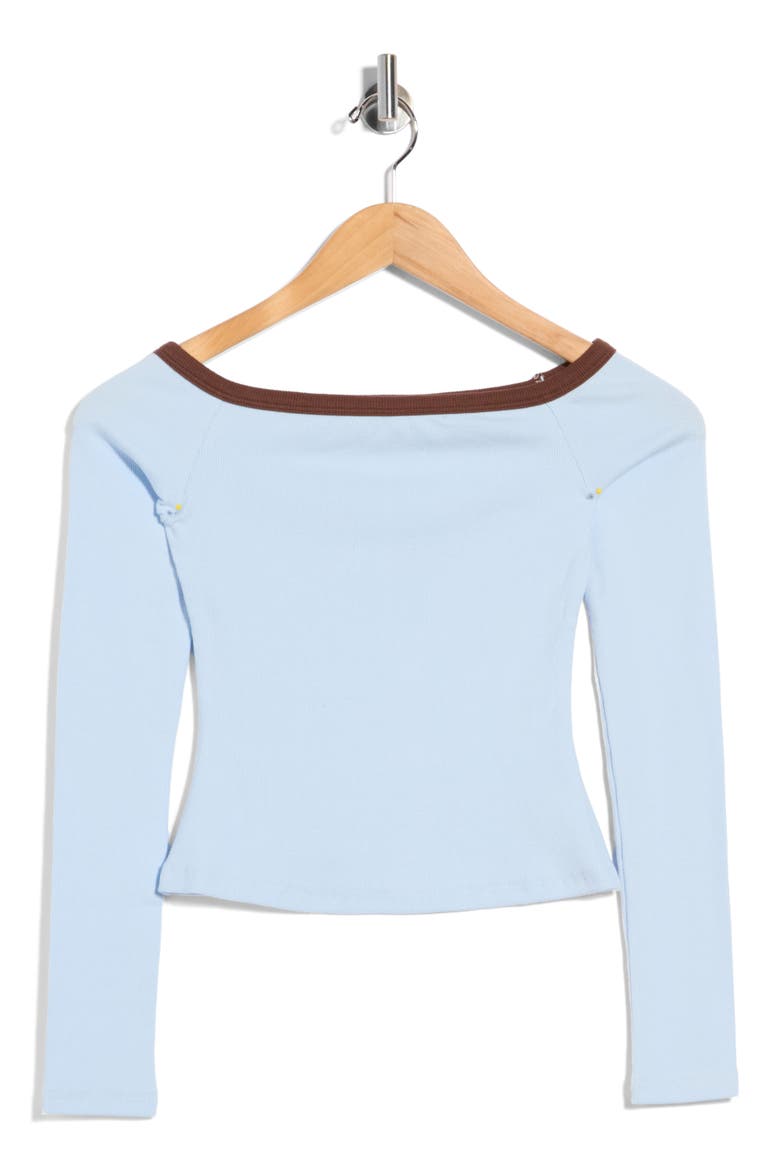 Baseline Off Shoulder Ribbed Top, Main, color, MULTI
