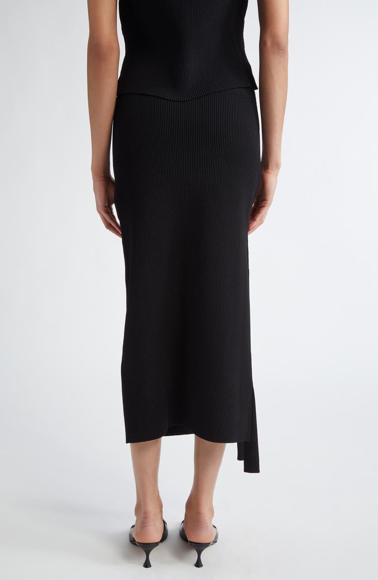 Victoria Beckham Multislit Rib Midi Skirt, Alternate, color, 