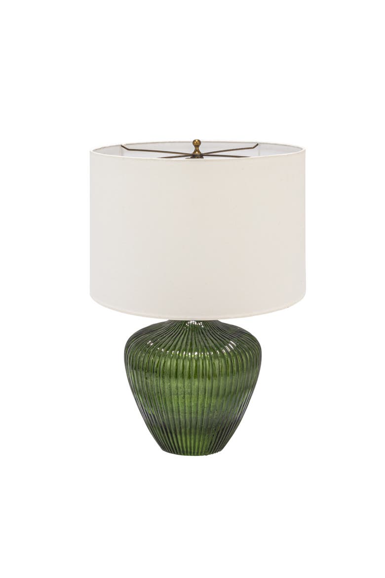 Table Lamp with Drum Shade, Main, color, Green