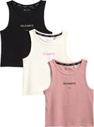 smALLSAINTS by ALLSAINTS Kids' 3-Pack Assorted Logo Tanks
