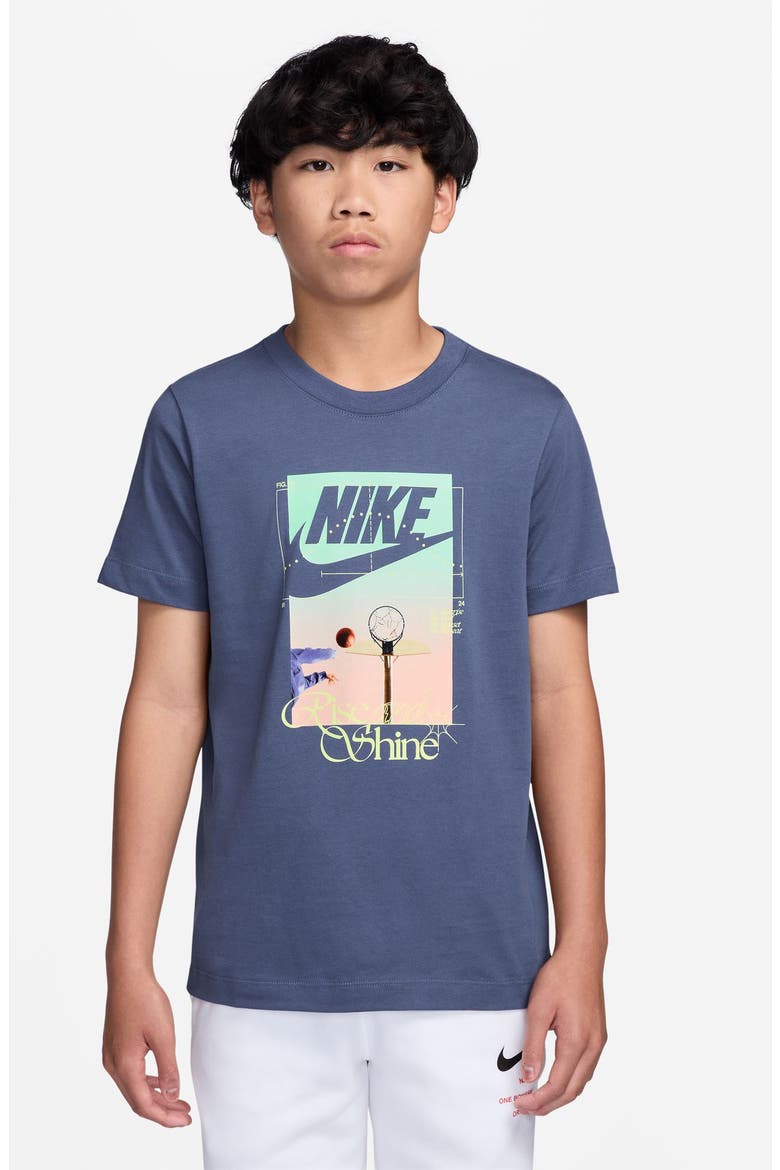 Kids' Rise & Shine Graphic T-Shirt, Main, color, MYSTIC NAVY
