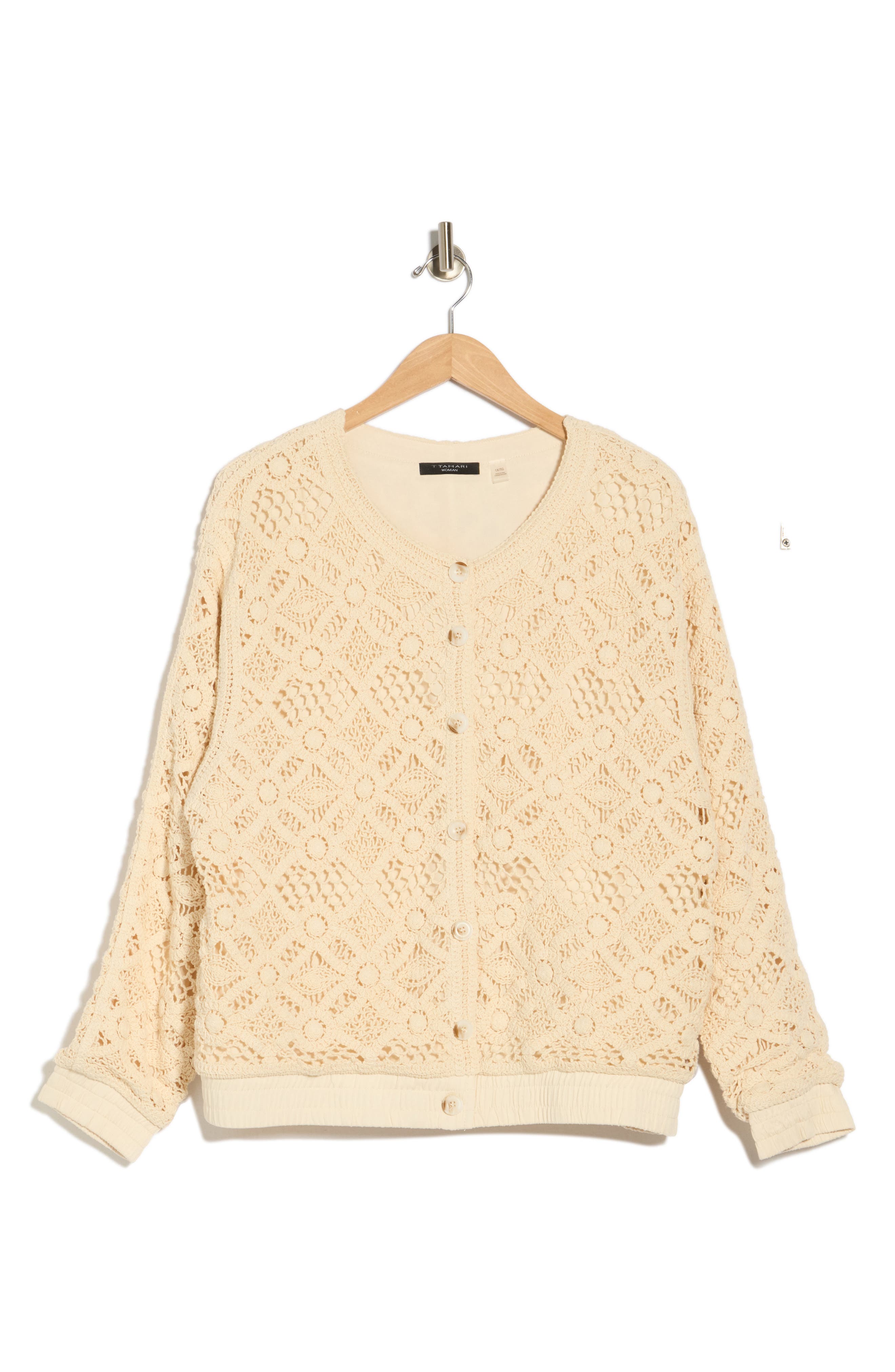 T Tahari Open Stitch Cardigan