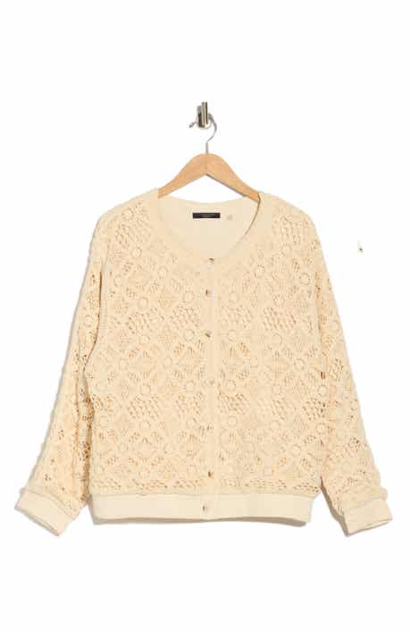 T Tahari Open Stitch Cardigan