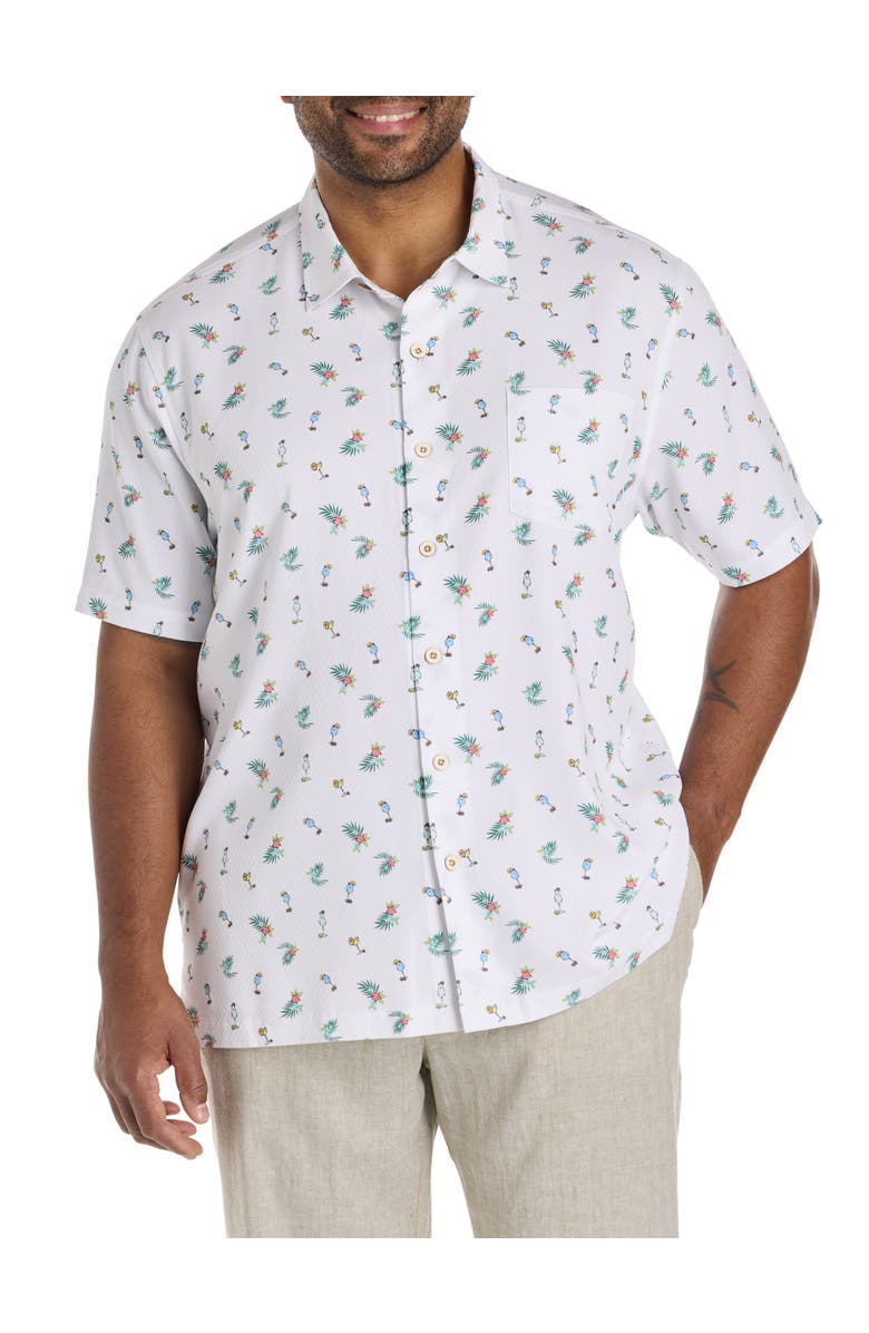 Tommy Bahama Big & Tall Fiesta Fizz IslandZone<sup>®</sup> Sport Shirt, Main, color, Ocean Blue