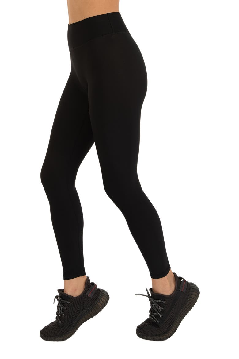 Hybrid Fleece Leggings High Waist 25", Alternate, color, Warm Black