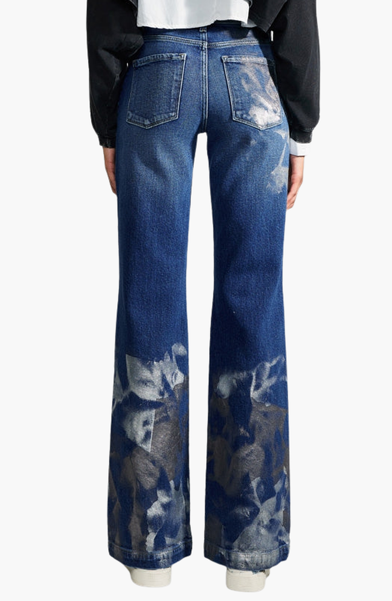 KanCan Premier Rosaline Premier High Rise Holly Flare Jeans, Alternate, color, Dark Wash / Silver