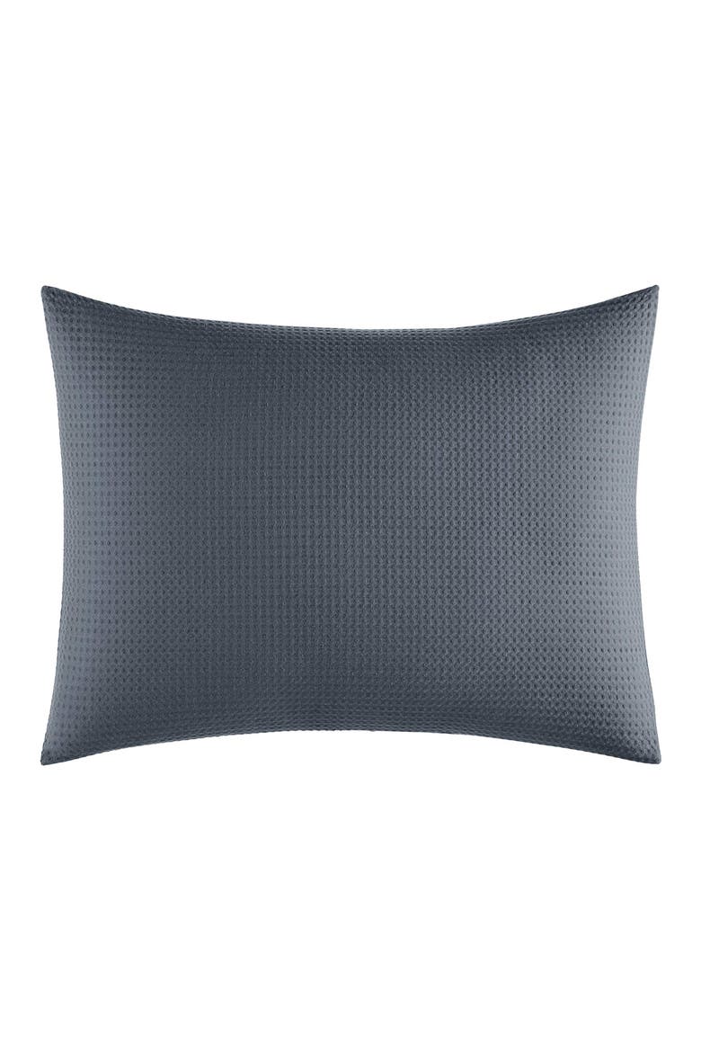 Waffle Piqué Duvet Cover & Sham Set, Alternate, color, MIDNIGHT BLUE