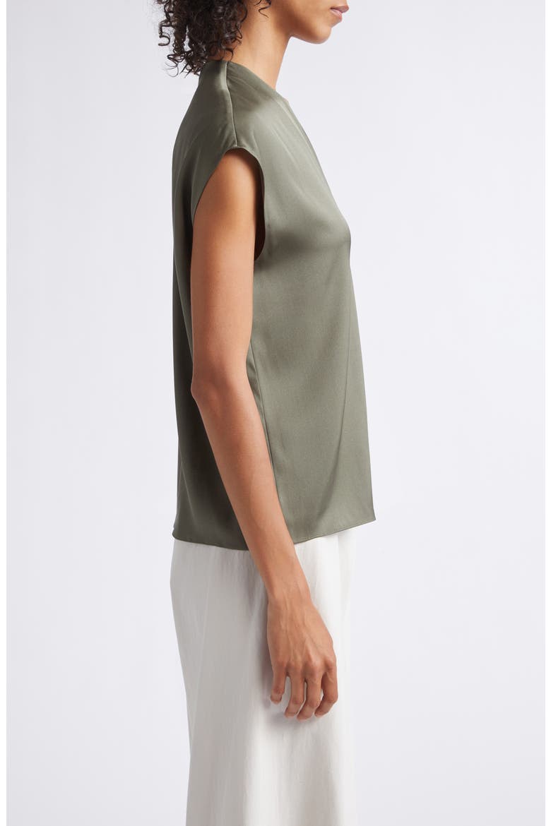 V-Neck Cap Sleeve Top, Alternate, color, PINE GROVE