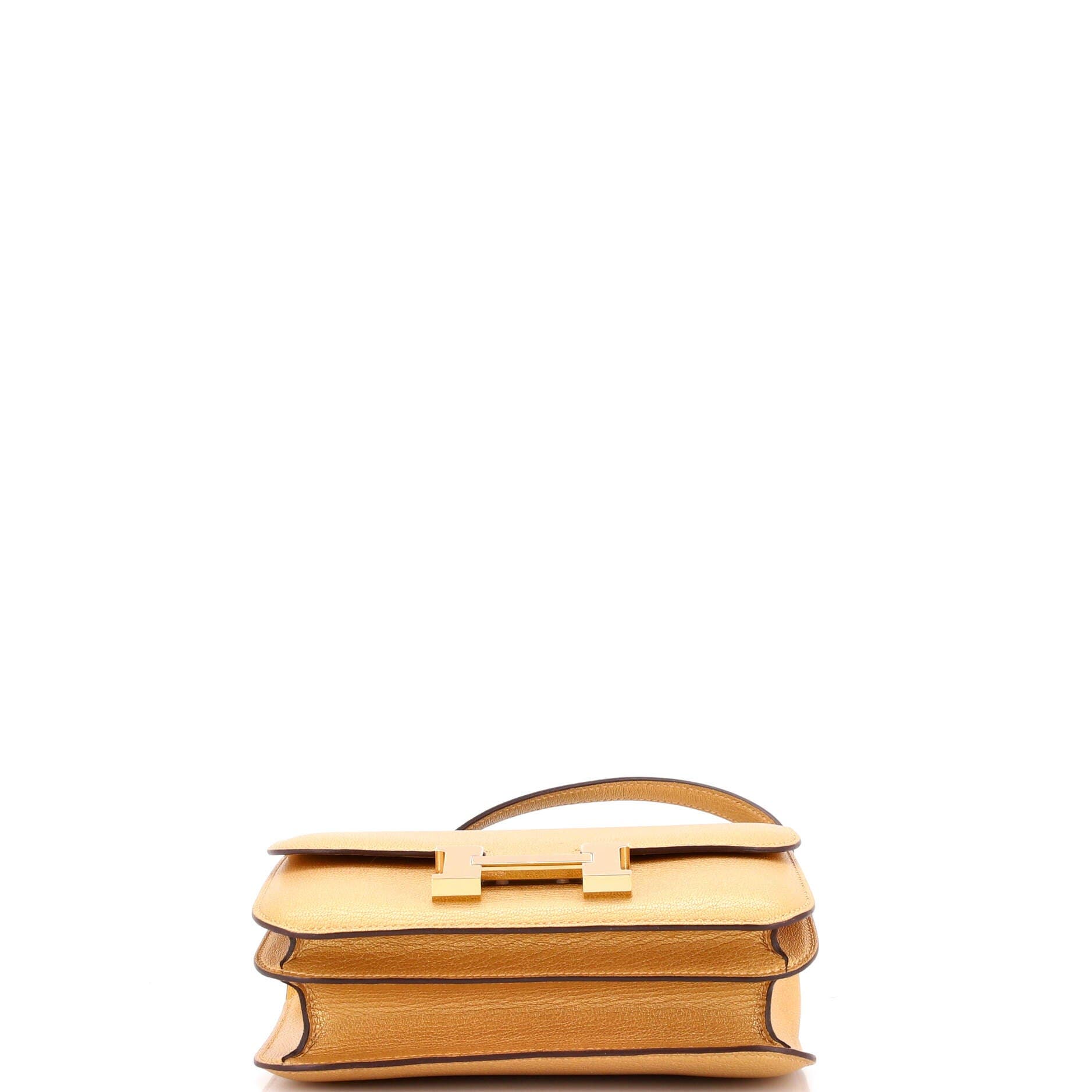 Pre-Owned Hermes Constance NM Bag Metallic Chevre Chamkilight 18, Alternate, color, Dore