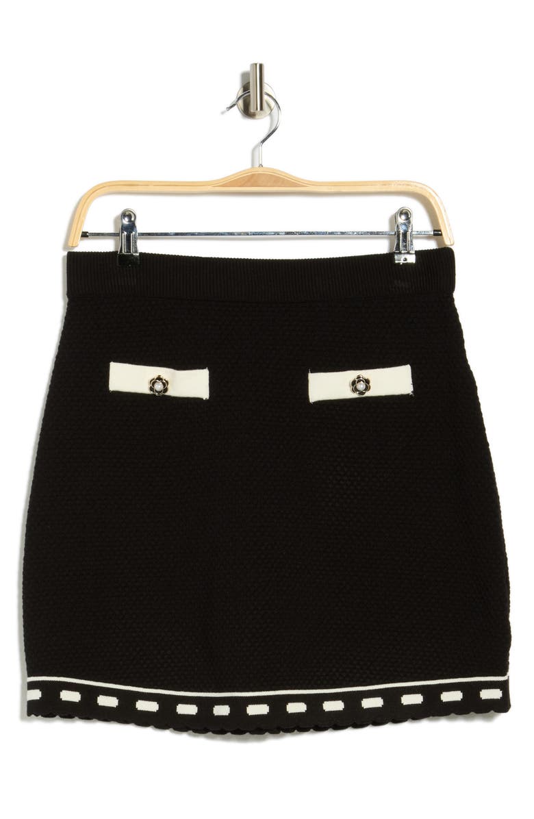 Ellen Tracy Seed Stitch Sweater Skirt, Alternate, color, Black