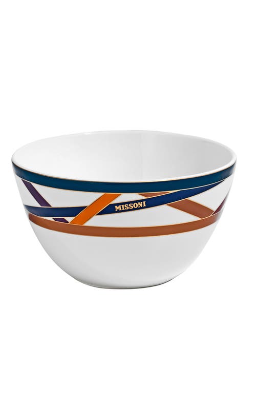 Missoni Home Tableware Rice Bowls Nastri Set Of 2 Multicolor Diam. 4.5", H 2.3"
