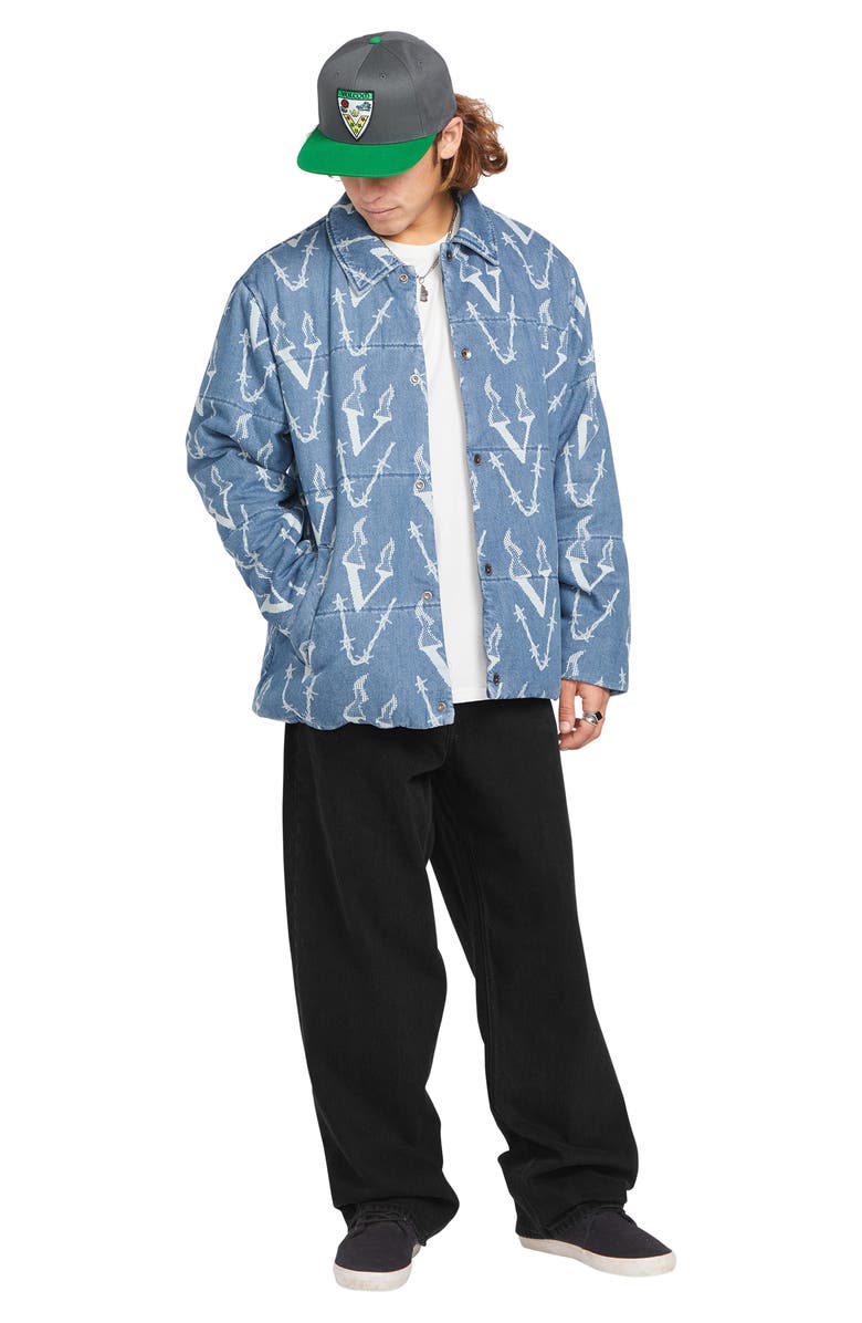 Volcom x Fergus Purcell Fergadelic Denim Puffer Coat, Alternate, color,