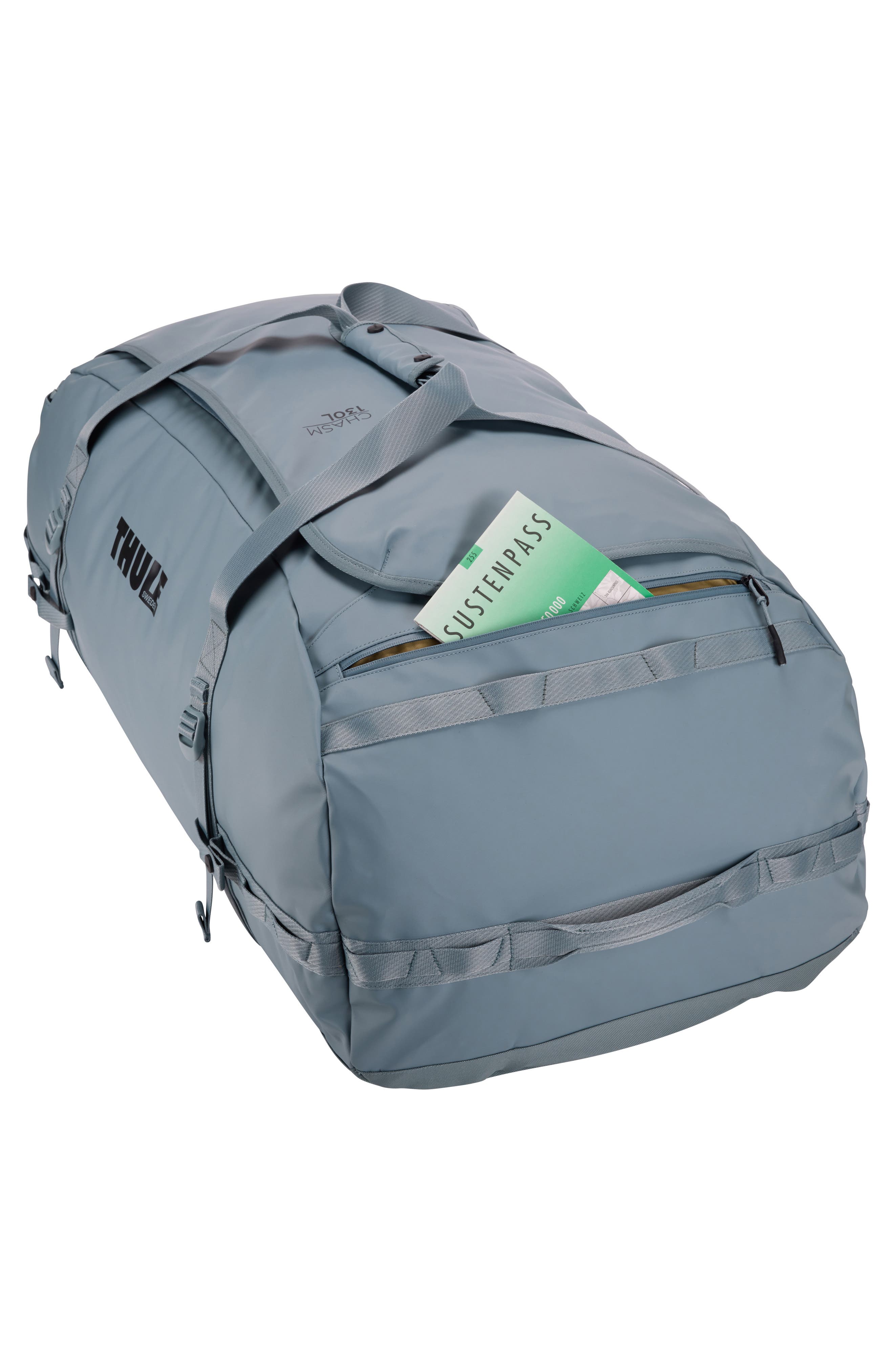 Thule Chasm 130-Liter Duffle Bag, Alternate, color, Pond Gray