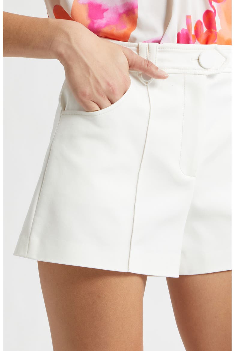 Marco Pintuck Cotton Blend Shorts, Alternate, color, IVORY